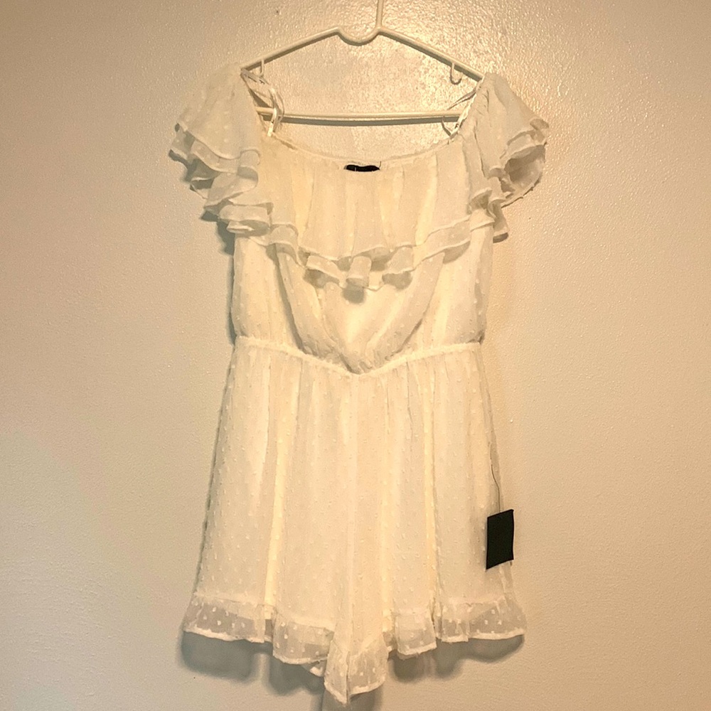 NWT - White Off the Shoulder Romper